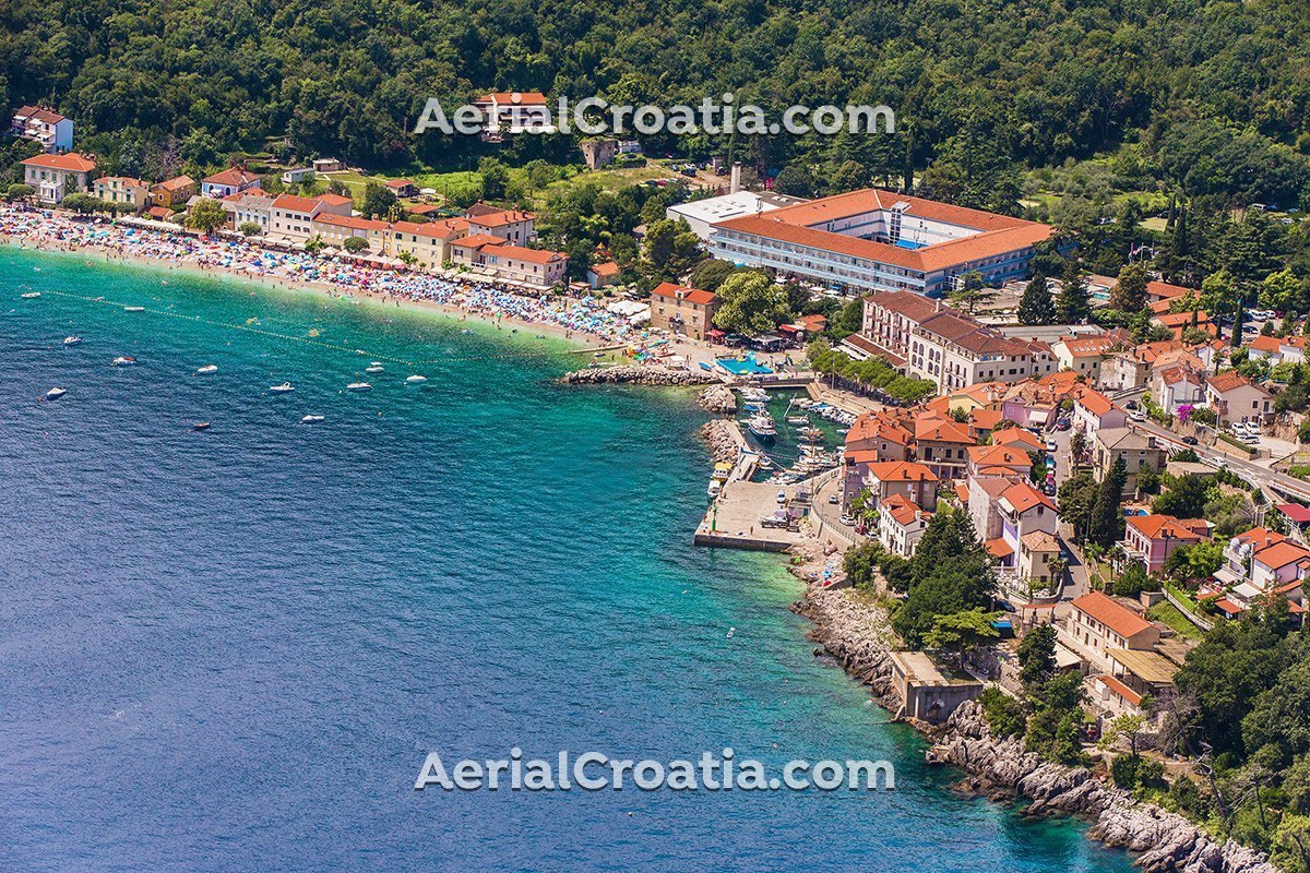 Mošćenička Draga • Letecké fotky Chorvatska