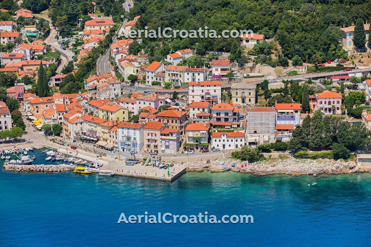 Mošćenička Draga • Letecké fotky Chorvatska